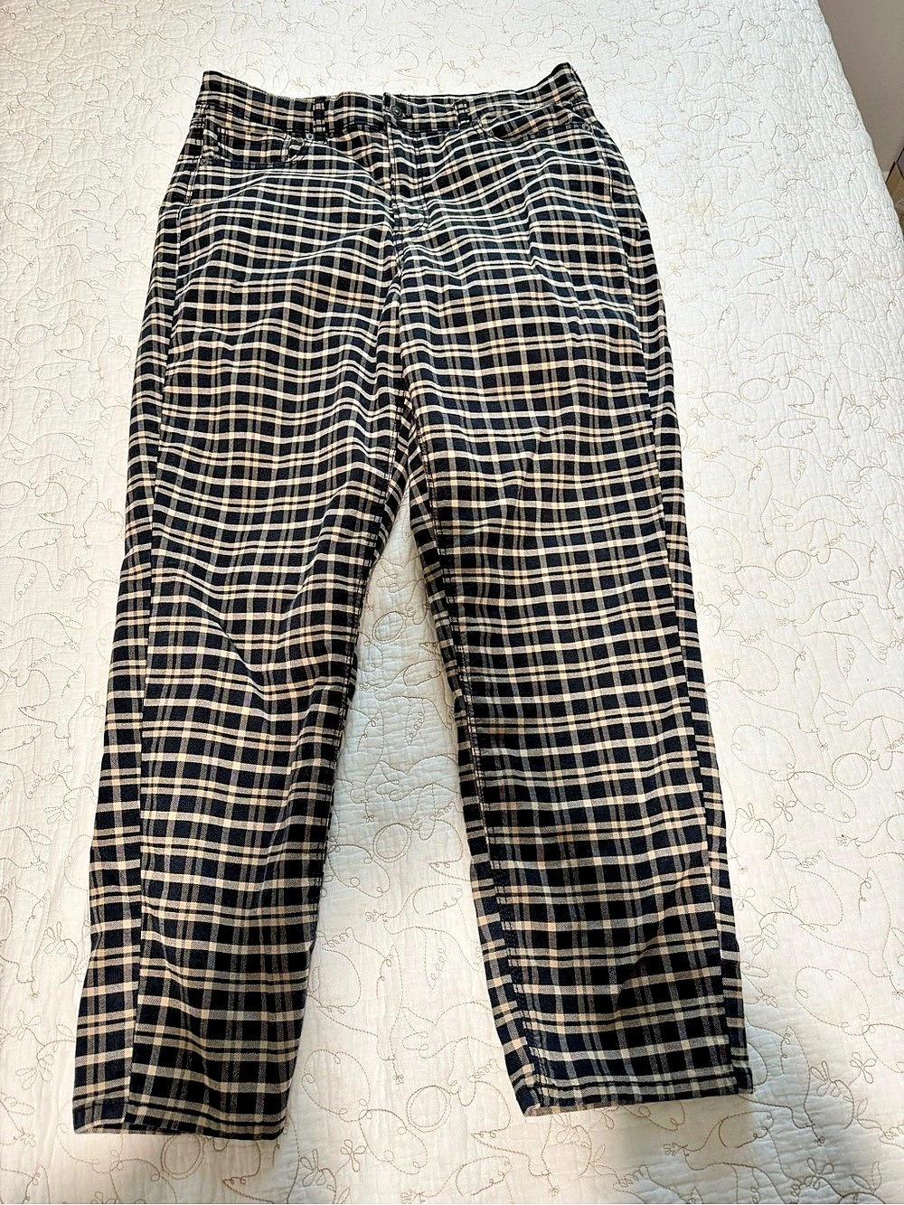 American Eagle Plaid Straight Leg Pants Size 14